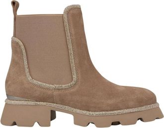 Alma En Pena Rhinestone track bootie - Dames - Chelseaboots - Beige - 38 EU - Schoenen