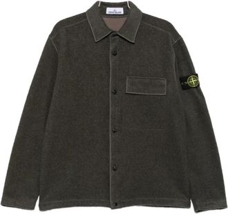 Stone Island Chaqueta Camisera de Lana - Jackets - Hombre - Verde - 2XL