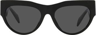Versace Stijlvolle zonnebril met donkergrijze lenzen - Dames - Zonnebrillen - Zwart - 56 MM - Accessoires