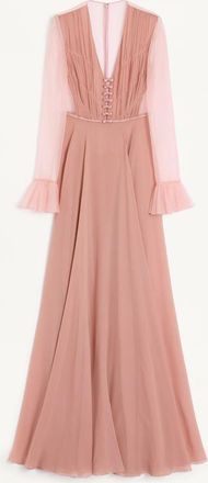 Valentino Abito Lungo In Light Georgette Donna ROSA CHIARO 36