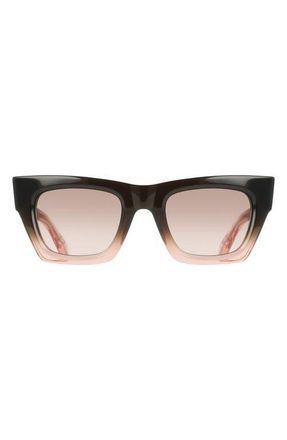 Ferragamo 50mm Gradient Cat Eye Sunglasses in Transparent Brown Gradient at Nordstrom