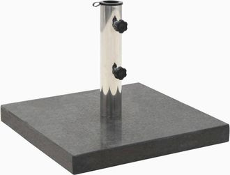 vidaXL Parasol Base Granite 66.1 lb Square Black, 45065