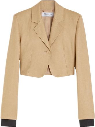 Max Mara Chaqueta de Lino Buono - Jackets - Mujer - Beige - S