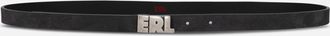 ERL Suede Skinny Belt Black