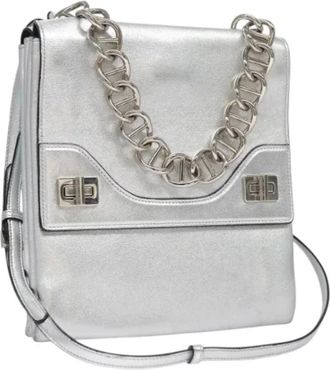 Prada Pre-owned Cross Body Bags, female, Gray, Size: ONE SIZE Pre-owned Vintage Crossbody Bag