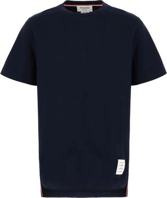 Thom Browne 4-Bar Jersey T-shirt - Heren - T-shirts - Blauw - XL - Katoen - Tops