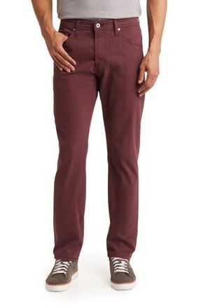 AG - Adriano Goldschmied Everett Stretch Sateen Slim Straight Pants in Elderberry Wine at Nordstrom Rack, Size 31 X 34