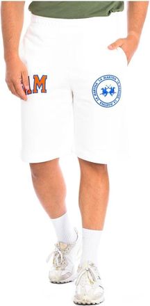 La Martina Sportieve Shorts - Heren - Korte Broeken - Wit - S - Katoen - Korte Broeken