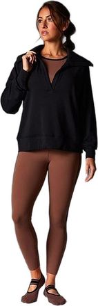 Tavi Cozy Collared Sweatshirt in Ebony at Nordstrom, Size X-Large