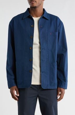 Imperfects Cunningham Organic Cotton Canvas Coat in Banks Street Blue at Nordstrom Rack, Size X-Large