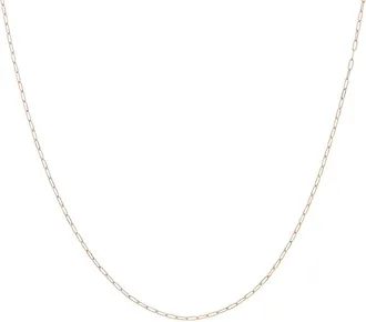 Italian Gold, Inc 10K Rose Gold 1.2Mm Solid Paperclip Necklace