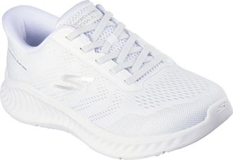 Skechers Womens Go Walk Now Khloe Sneaker, White Textile/Trim, 7.5 UK