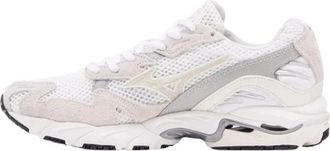 Mizuno Wave Rider 10 Premium - Heren - Hardloopschoenen - Wit - 45 EU - Katoen - Fitness