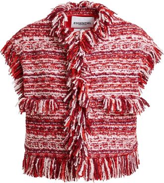 Essentiel Giacca con frange - Rosso