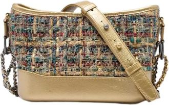 Chanel Pre-owned Gabrielle Crossbody Bag - Dames - Vintage Schoudertas - Geel - ONE Size - Leer - Vintage