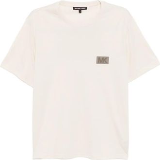 Michael Kors T-shirt in cotone con logo - Toni neutri