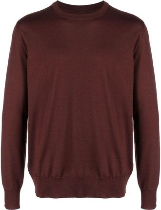 Jil Sander fine-knit wool jumper - men - Wool - 46 - Brown