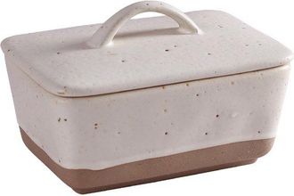 OEM Mantequera De Estilo Europeo Vintage Con Tapa, Mantequera, Caja De Mantequilla Cuadrada De Cer&aacute;mica, 350 Ml, Blanca, Cer&aacute;mica