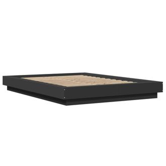 Berkfield Home Durable Bed Frame with LED Lights without Mattress Black 120x190cm | Size: 120x190 cm