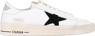 Golden Goose White Stardan Mesh Leather Sneakers