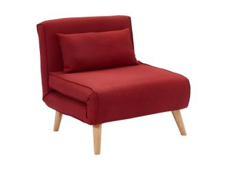 Vente-Unique Sill&oacute;n cama POSIO de tela - Rojo