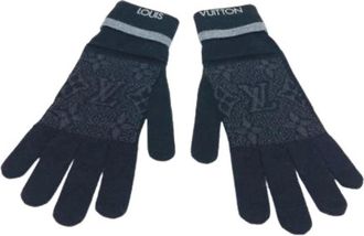 Louis Vuitton Pre-owned Wool gloves - Heren - Vintage Accessoires - Zwart - ONE Size - Wol - Vintage