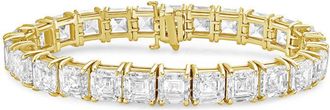 Diana M. Jewels 14kt Yellow Gold 48cts Lab Grown Asscher cut Diamond Bracelet