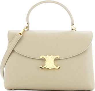 Celine Nino Top Handle Bag Leather Teen satchel - Beige