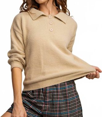 Greek Archaic Kori Maeve Sweater In Beige