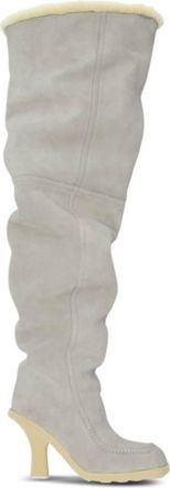 Burberry Suede-shearling Highland Boots 90, Brand Size 36.5 ( US Size 6.5 )