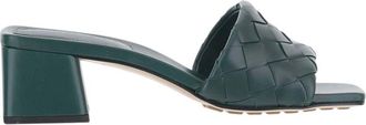 Bottega Veneta Green Woven Heels