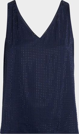 Emanuel Ungaro Sleeveless Rhinestone Blouse