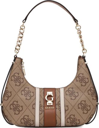 Guess Co Borsa a spalla mini con monogramma - Marrone