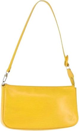 Louis Vuitton Pre-owned Shoulder Bag - Dames - Vintage Schoudertas - Geel - ONE Size - Leer - Vintage