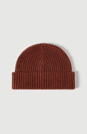 Brunello Cucinelli Cashmere English rib knit beanie in Firebrick at Nordstrom, Size Xxx-Large