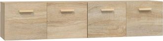vidaXL Armarios De Pared 2 Uds Contrachapada Roble Sonoma 80x35x36,5cm Vidaxl