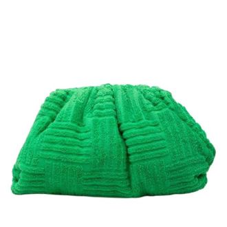 Bottega Veneta Pre-owned Pouch - Dames - Vintage Clutch - Groen - ONE Size - Katoen - Vintage