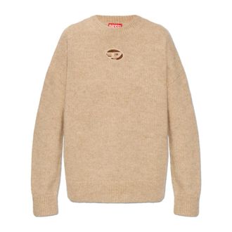 Diesel M-Areeta Sweater - Dames - Ronde hals truien - Beige - L - Wol - Truien & Vesten