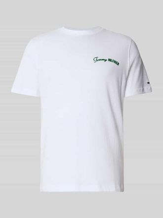Tommy Hilfiger Regular Fit T-Shirt aus reiner Baumwolle in Weiss, Gr&ouml;&szlig;e XL