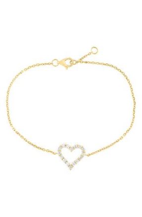 Effy Lab Grown Diamond Heart Bracelet in Gold at Nordstrom Rack, Size 7.5