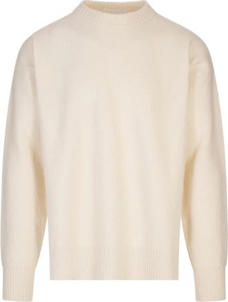 Jil Sander Truien & Vesten, Heren, Wit, L, Wol, Witte Wol Herenmode Kleding