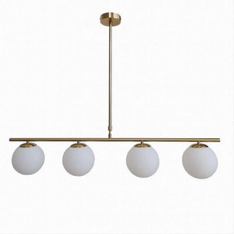 Trade Shop Trade Shop - Copy Of Lampadario A Sospensione Argento Con 2 Sfere In Vetro Bianco Attacco G9 E27 33498