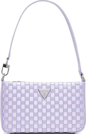 Guess Co Borsa a spalla con placca logo - Viola