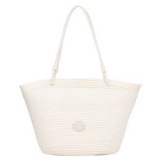Estro & Luminara Textile Shopper Bag - female - Estro - Shoulder Bags - Beige - ONE SIZE - Bags