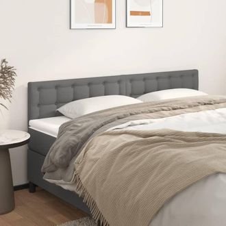 vidaXL Cabeceros 2 Unidades De Cuero Sint&eacute;tico Gris 90x5x78/88cm Vidaxl