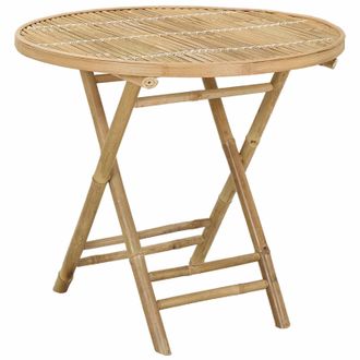 vidaXL Mesa De Jard&iacute;n Natural 80 X 70 Cm Bamb&uacute; Vidaxl