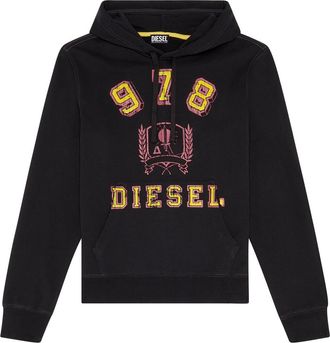 Diesel Mens 978 Motif Hoodie (Black) Cotton - Size Large