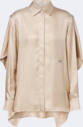 Loewe Camicia in twill di seta con mantella