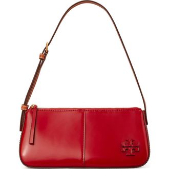 Tory Burch McGraw Spazzolato Wedge Shoulder Bag in Tory Red at Nordstrom