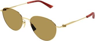 Bottega Veneta Unisex Black Browline Sunglasses BV1268S 004
